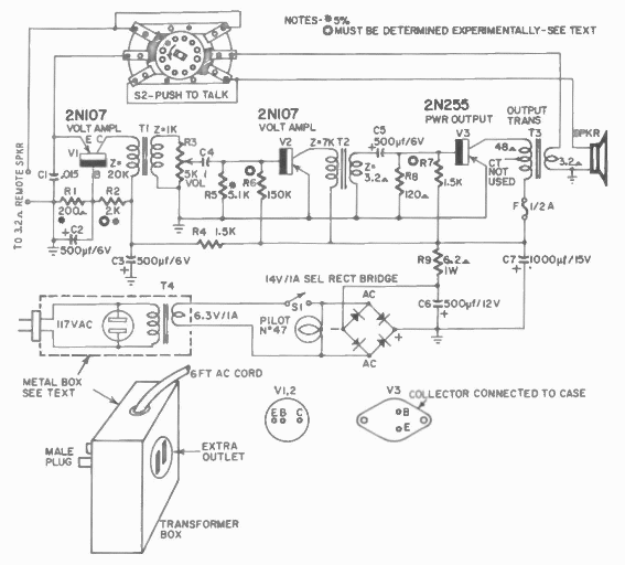 Amplificador para escucha remota 
