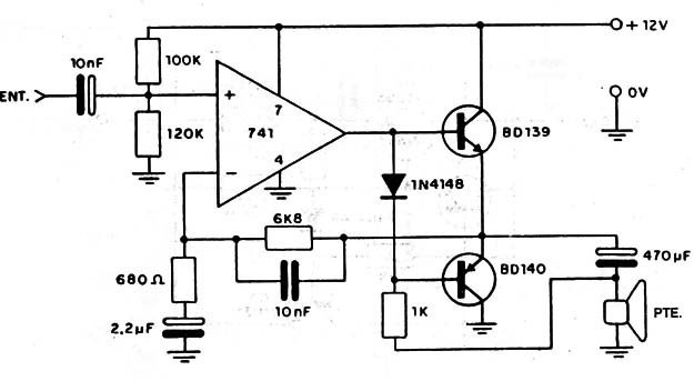 Amplificador 741 de Potencia
