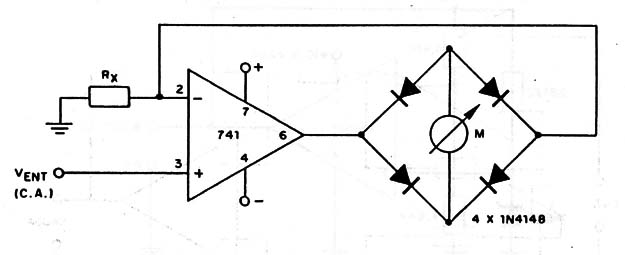 Voltímetro Básico 741
